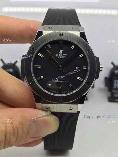 Copy Swiss Hublot Geneve Big bang Watch Black Rubber